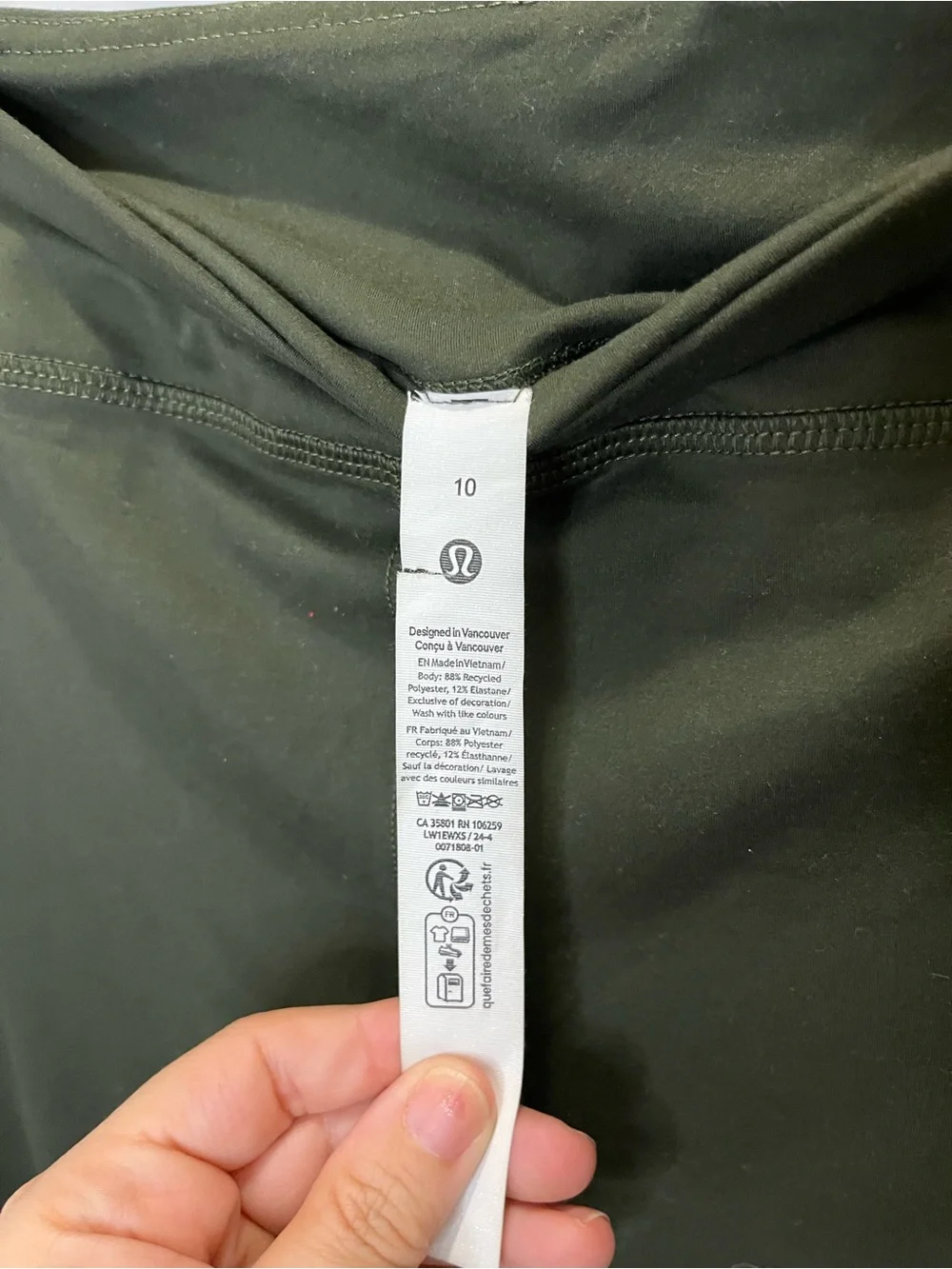 lululemon athletica Dark Olive High-Rise Leggings with Side Pockets